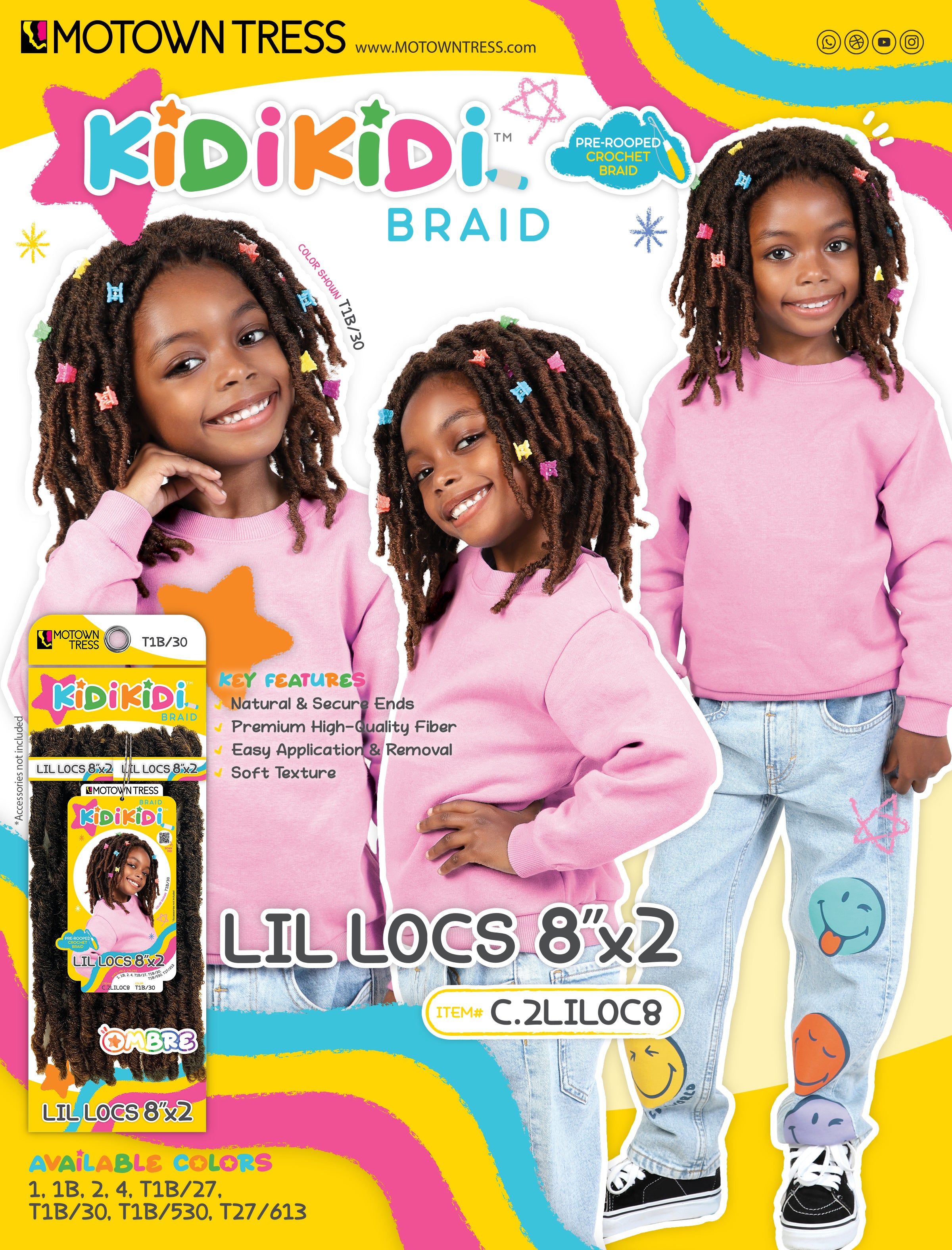 LIL LOCS 8"x2