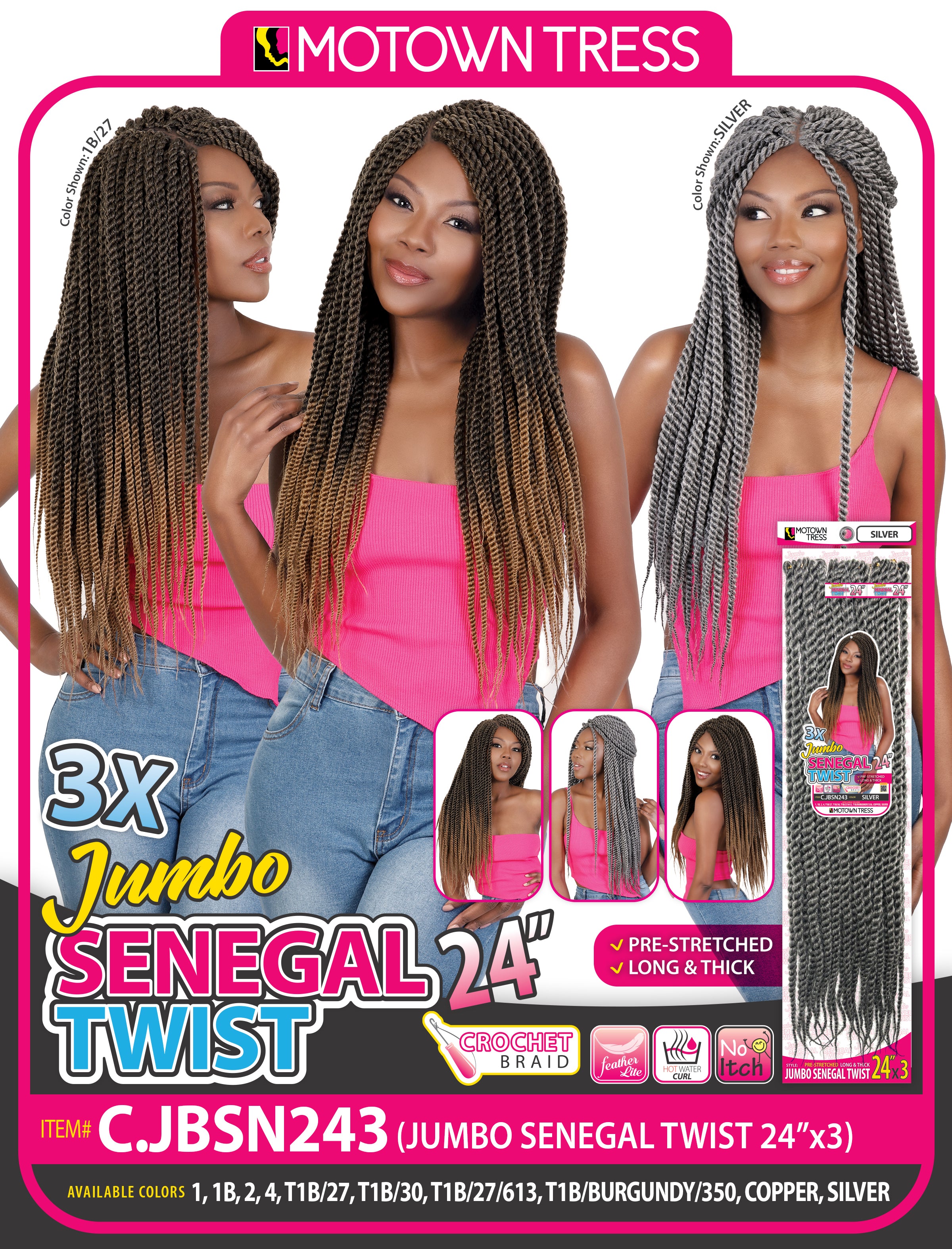 JUMBO SENEGAL TWIST 24"x3