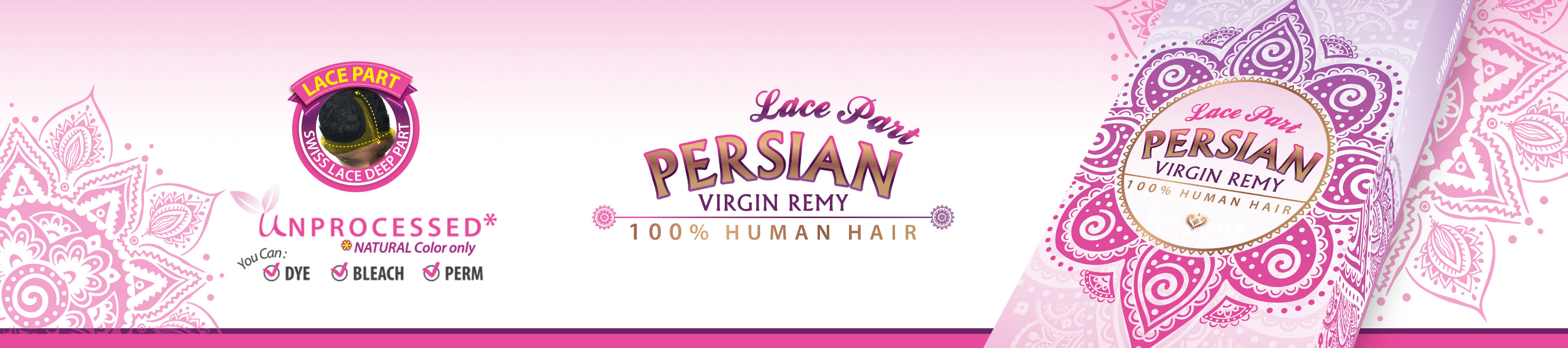 PERSIAN VIRGIN REMY HD LACE PART WIG