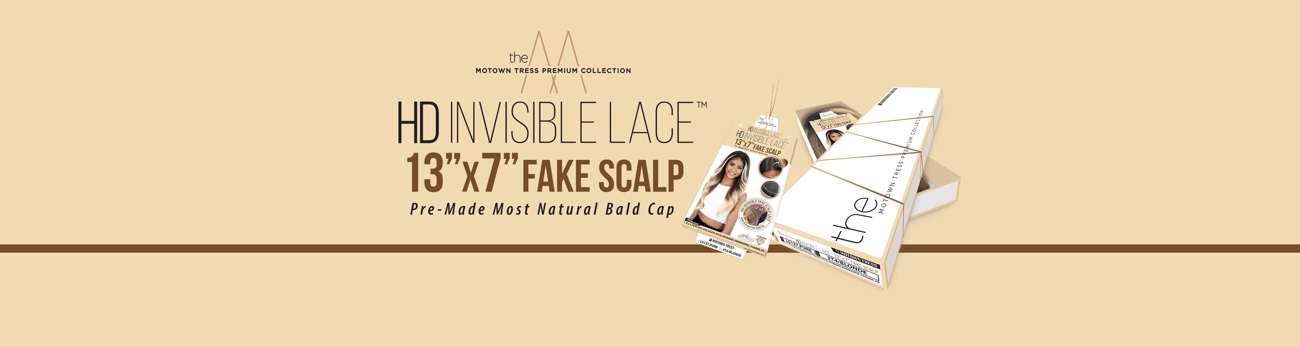 HD INVISIBLE LACE 13"x7" FAKE SCALP WIG