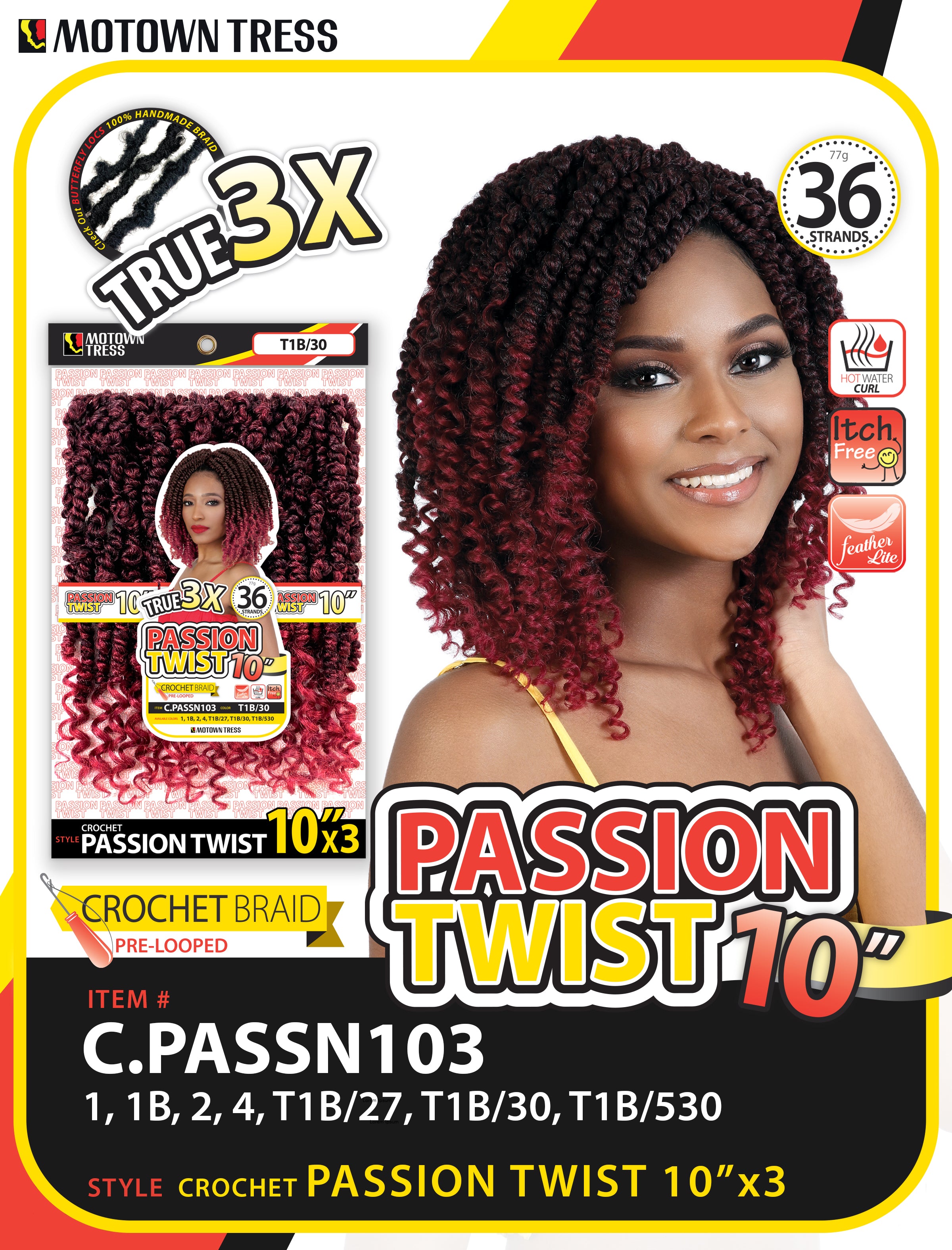 PASSION TWIST 10"x3