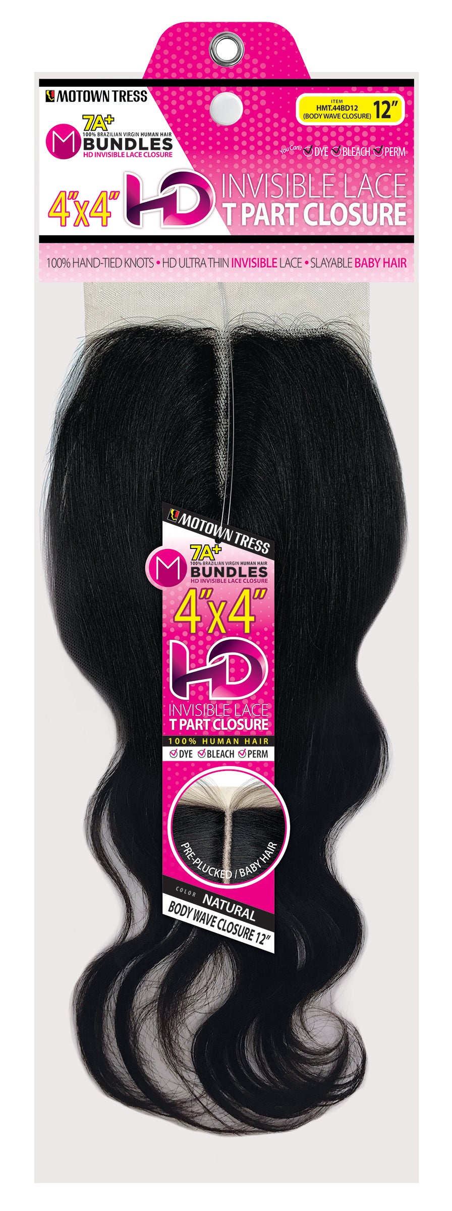 PINK_4"x4" HD T PART CLOSURE BODY WAVE