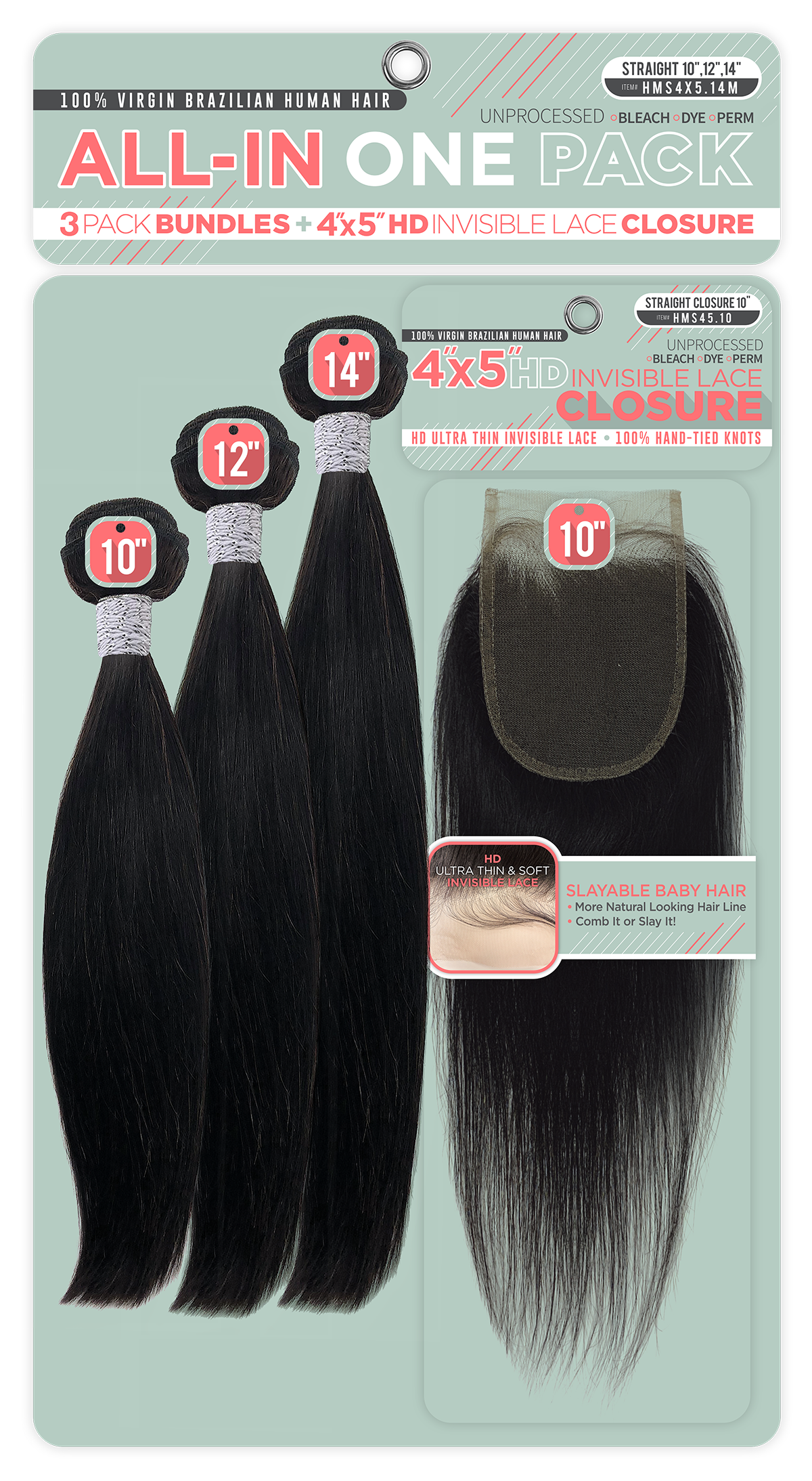 ALL IN ONE 3PACK BUNDLES + CLOSURE STRAIGHT