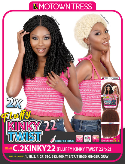 FLUFFY KINKY TWIST 22"x2