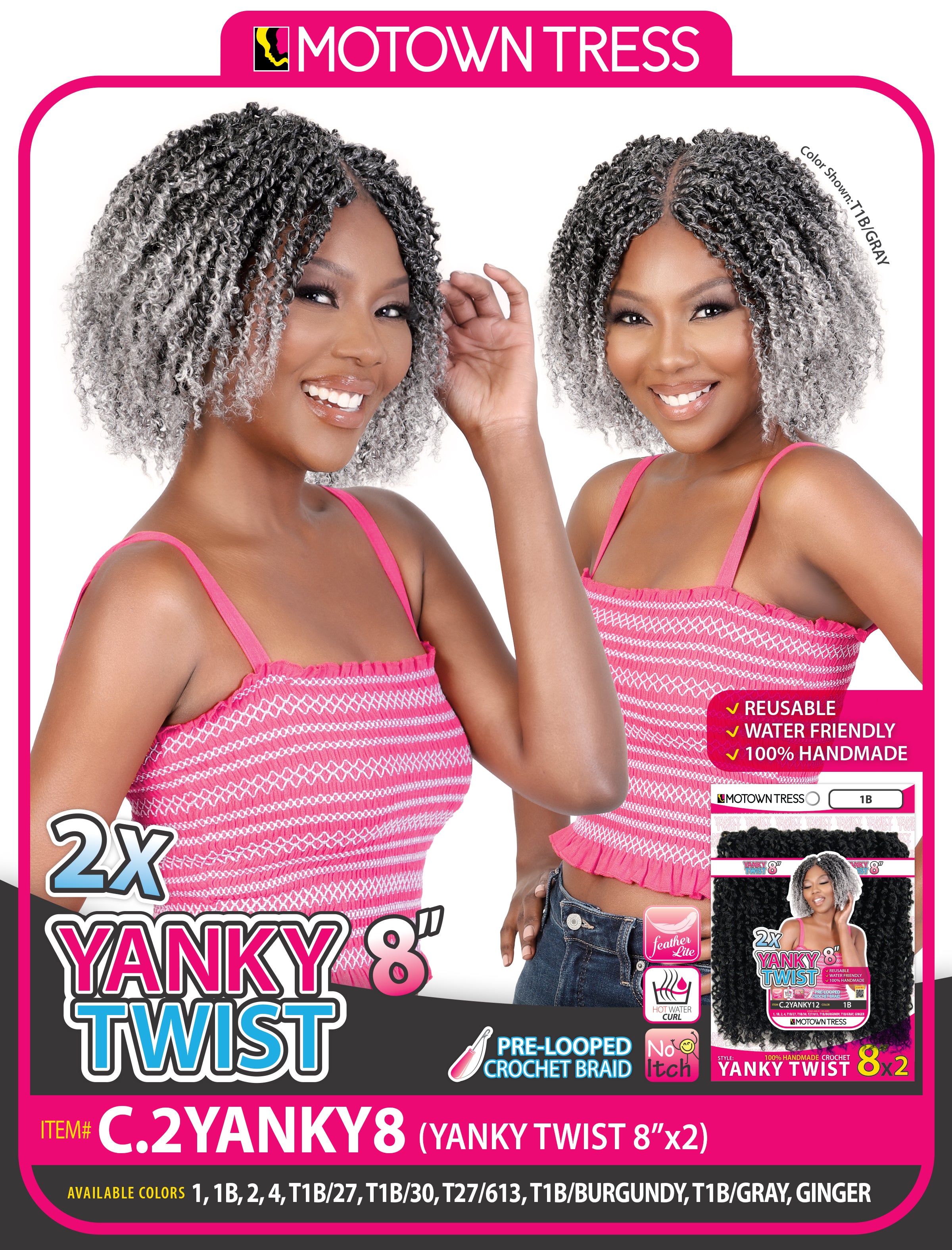 YANKY TWIST 8"x2