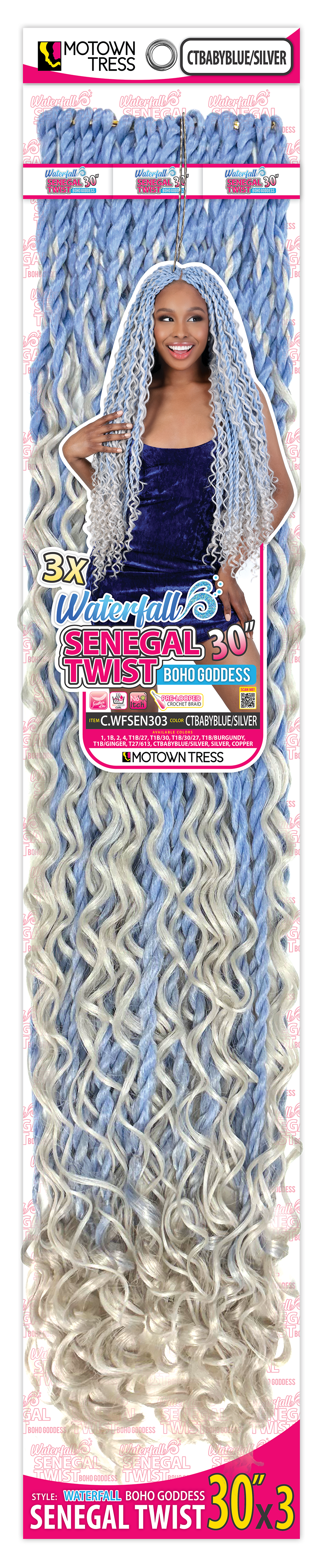 WATER FALL SENEGAL TWIST 30"x3