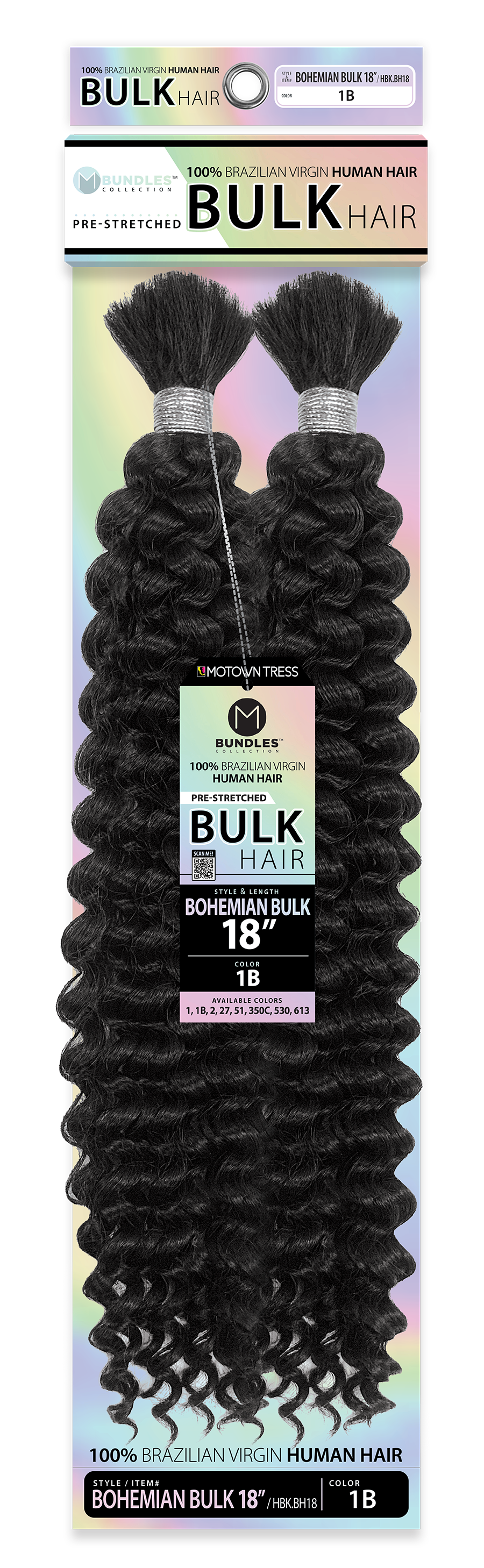 HUMAN HAIR BOHEMIAN BULK 18"