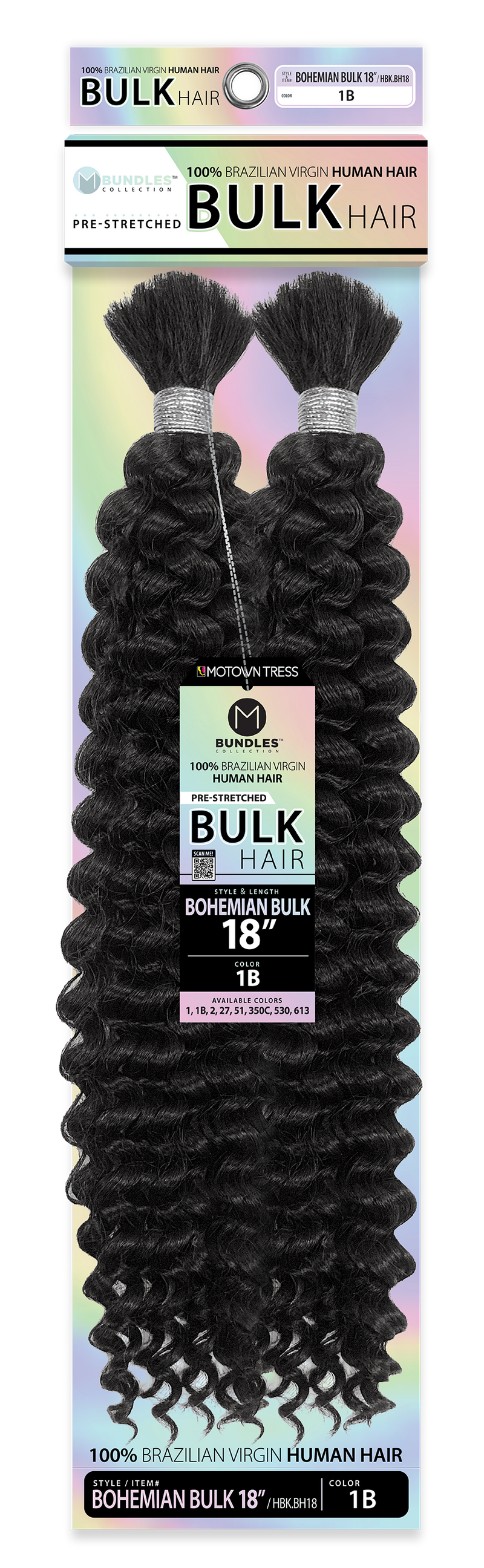 HUMAN HAIR BOHEMIAN BULK 18"