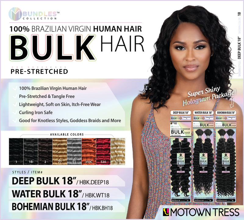 HUMAN HAIR BOHEMIAN BULK 18"