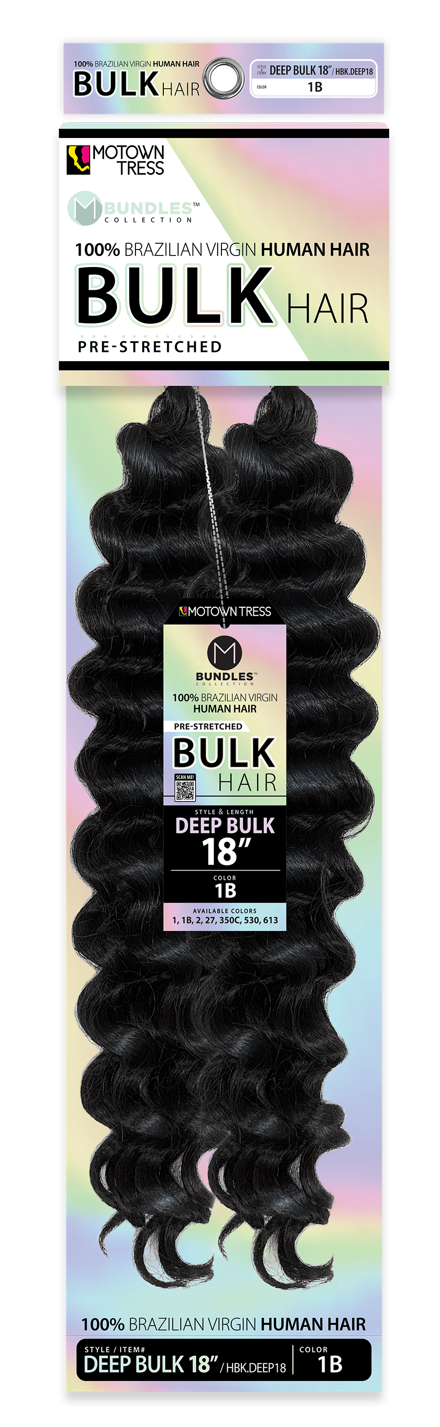 HUMAN HAIR DEEP BULK 18"