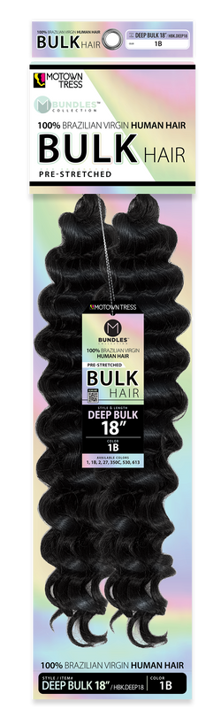 HUMAN HAIR DEEP BULK 18"