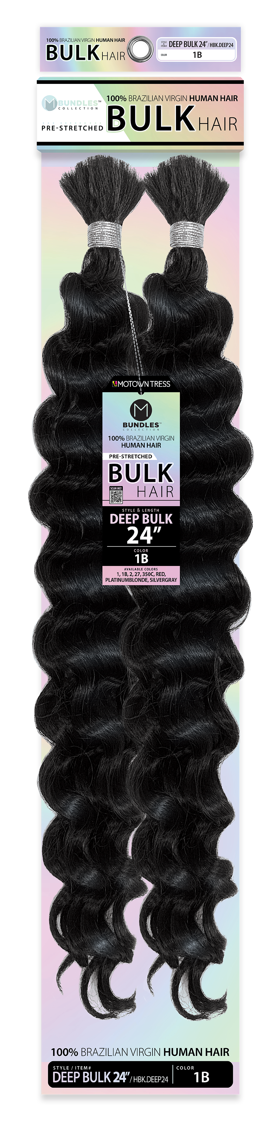 HUMAN HAIR DEEP BULK 24"