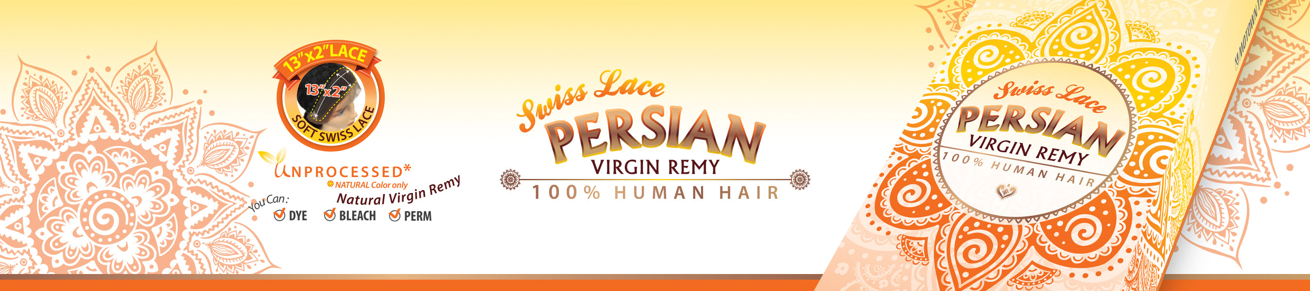 PERSIAN VIRGIN REMY 13"x3"/13"x2" SWISS LACE WIG