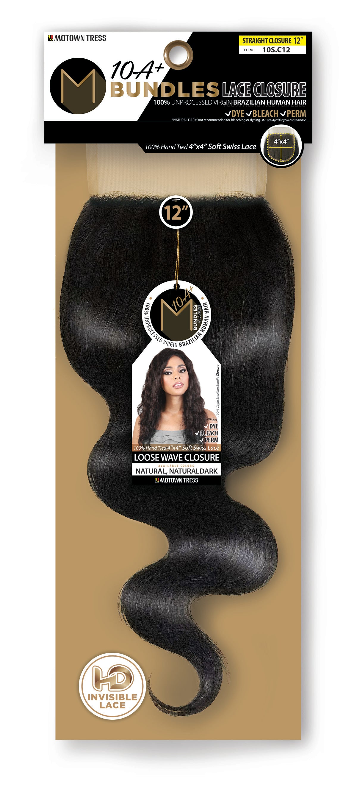 BLACK_4"x4" CLOSURE LOOSE WAVE