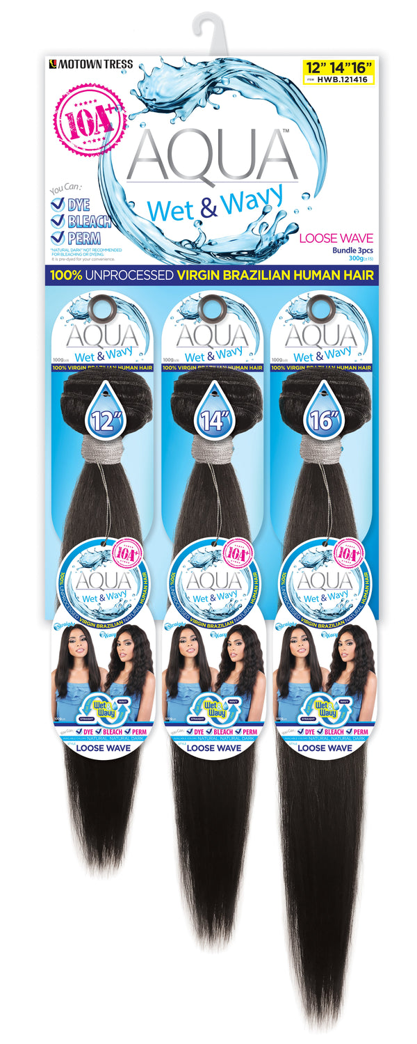 AQUA WET&WAVY_3 PACK BUNDLES LOOSE WAVE