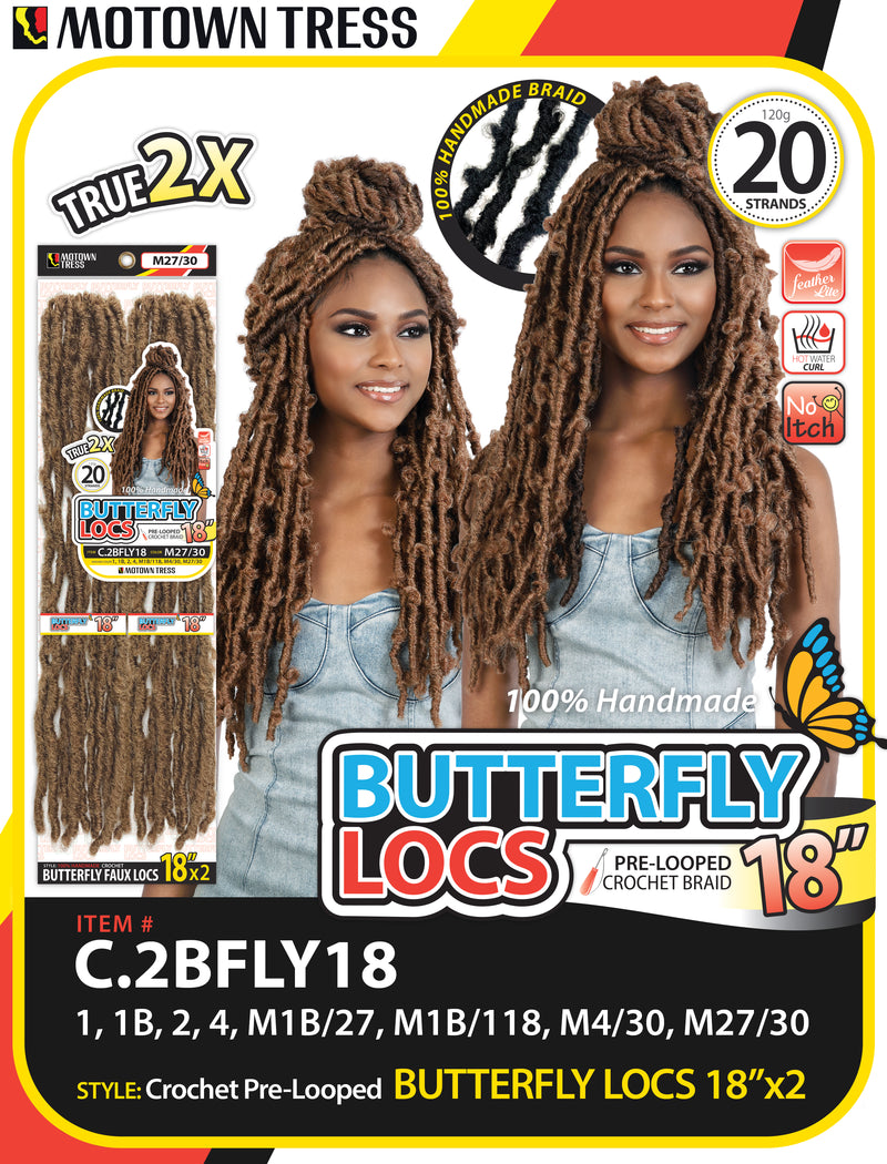 BUTTERFLY LOCS 18"x2