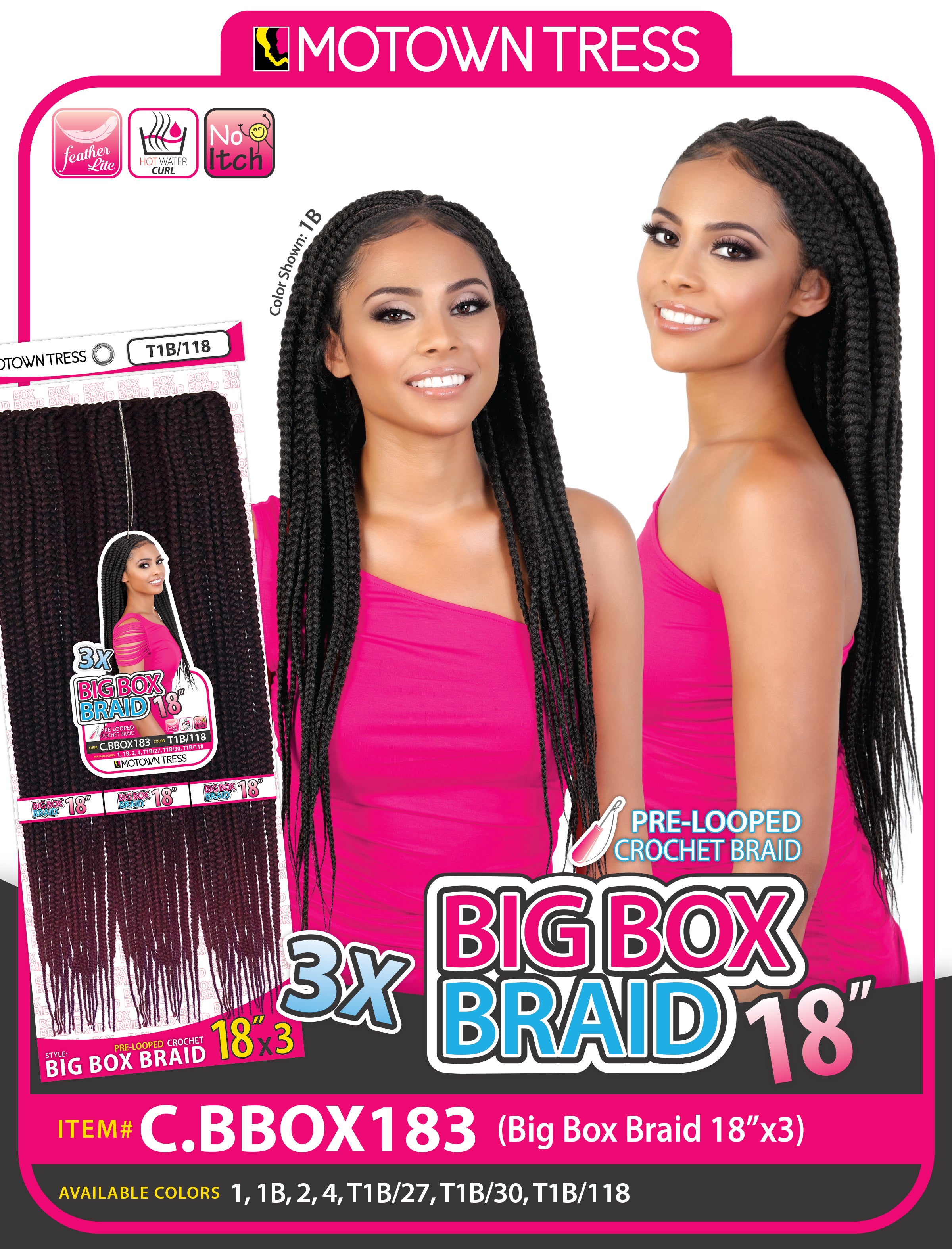 BIG BOX BRAID 18"x3