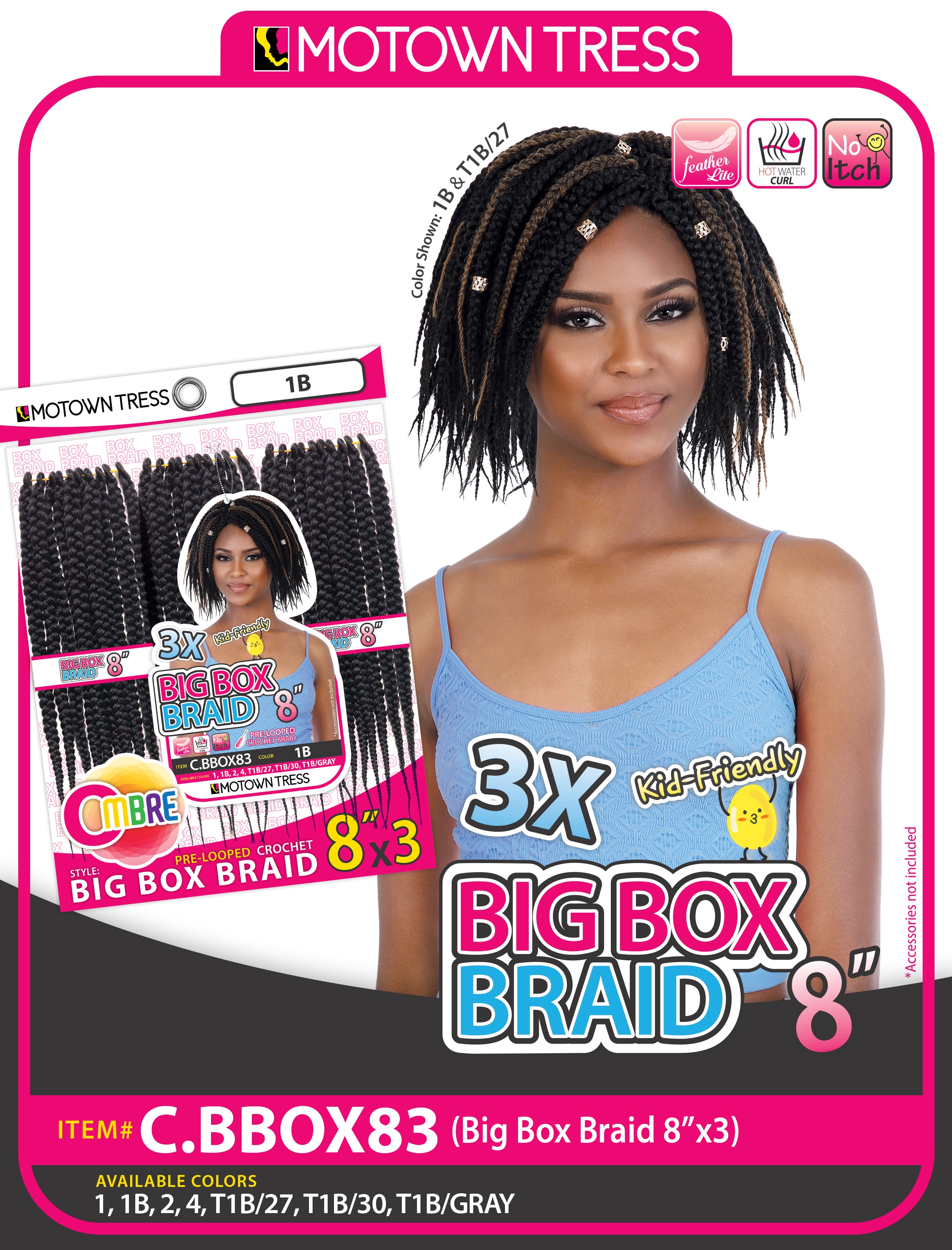 BIG BOX BRAID 8"x3