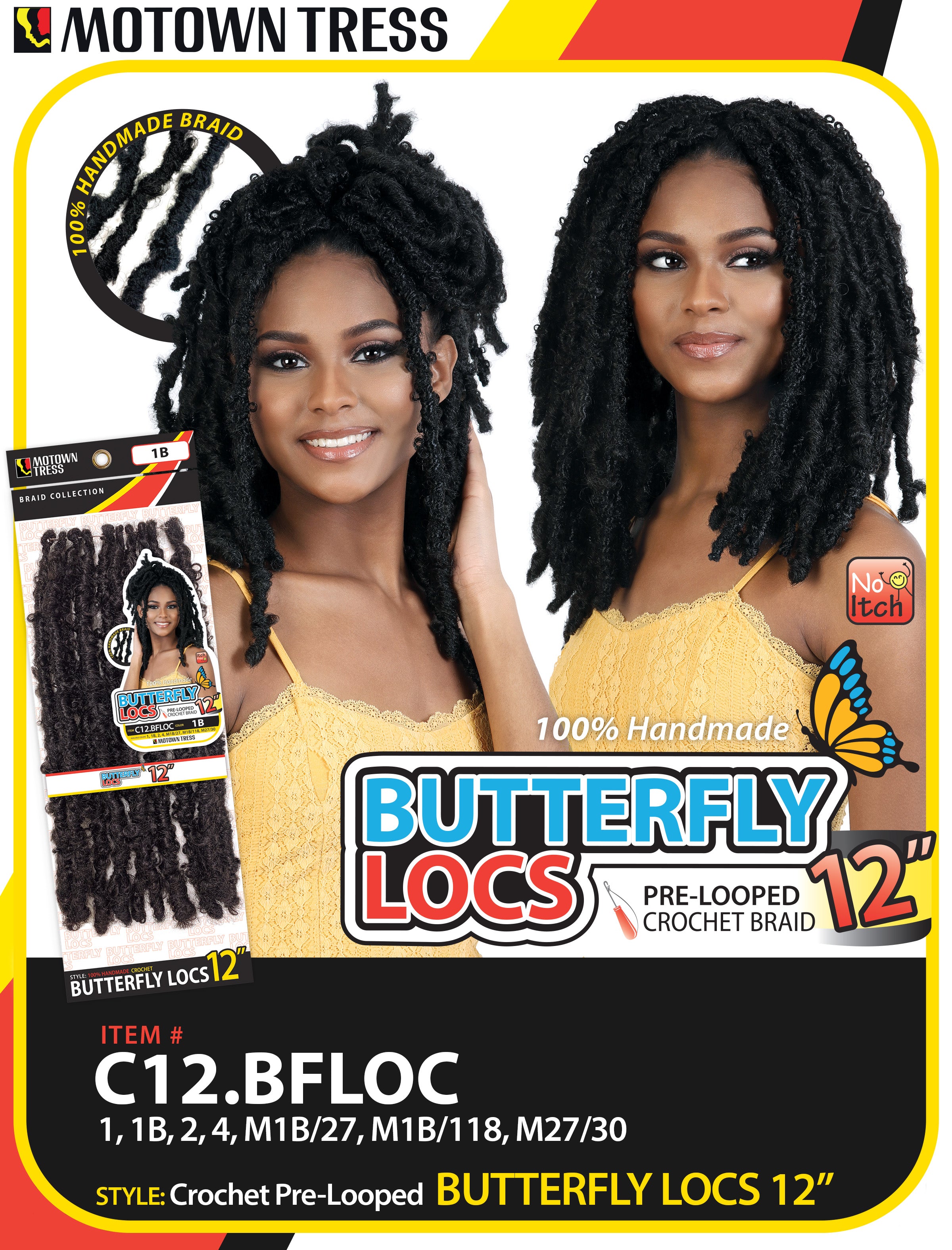 BUTTERFLY LOCS 12"