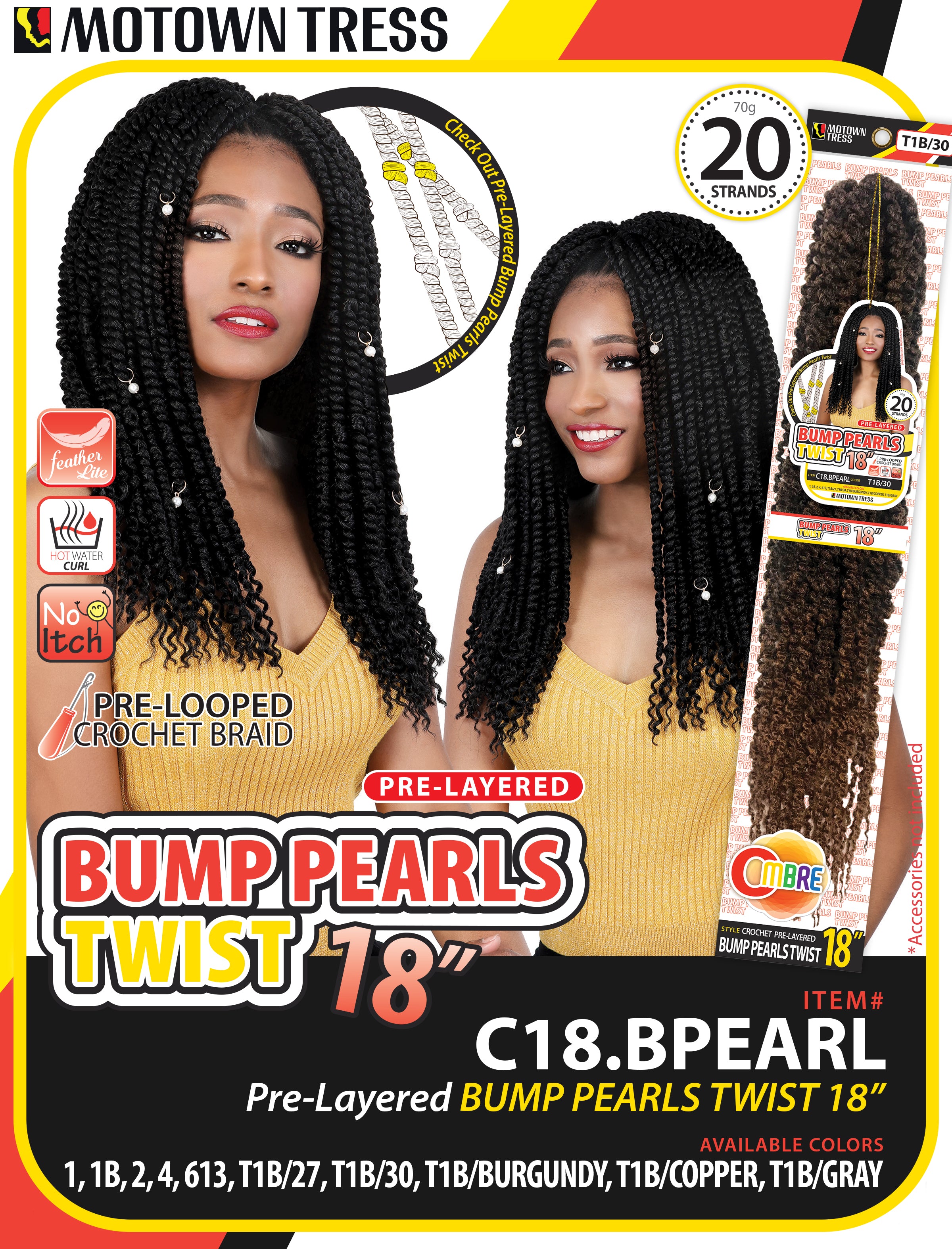 BUMP PEARLS TWIST 18"