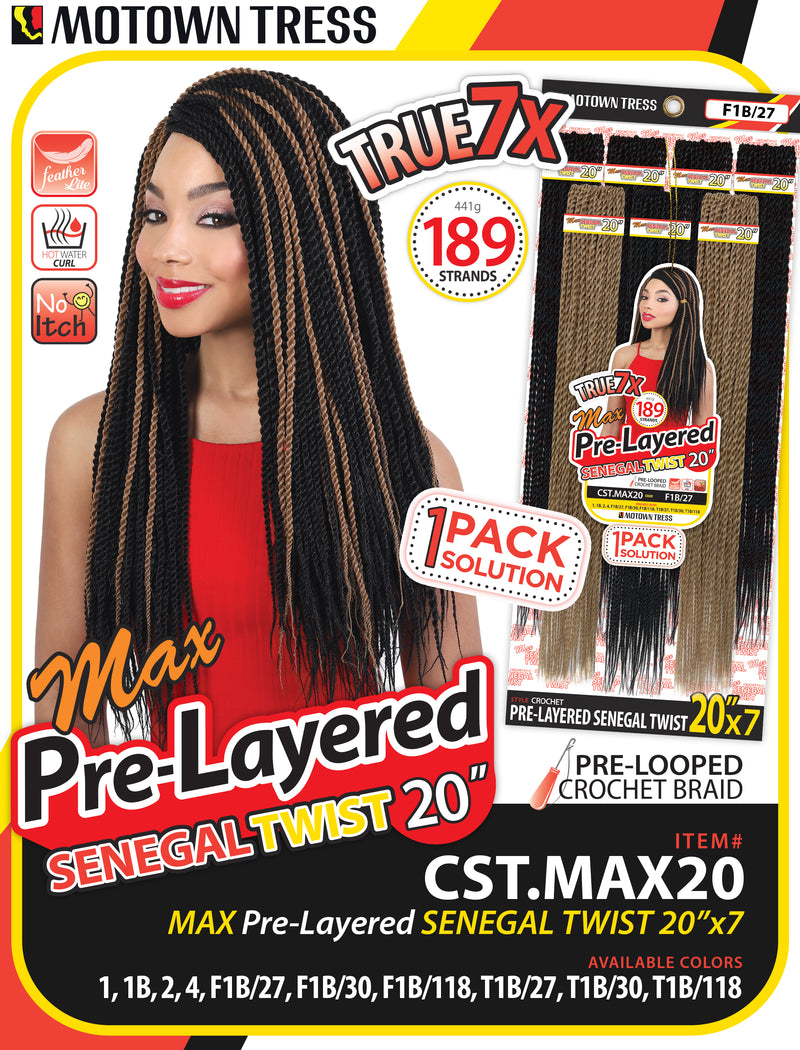 MAX SENEGAL TWIST 20"x7