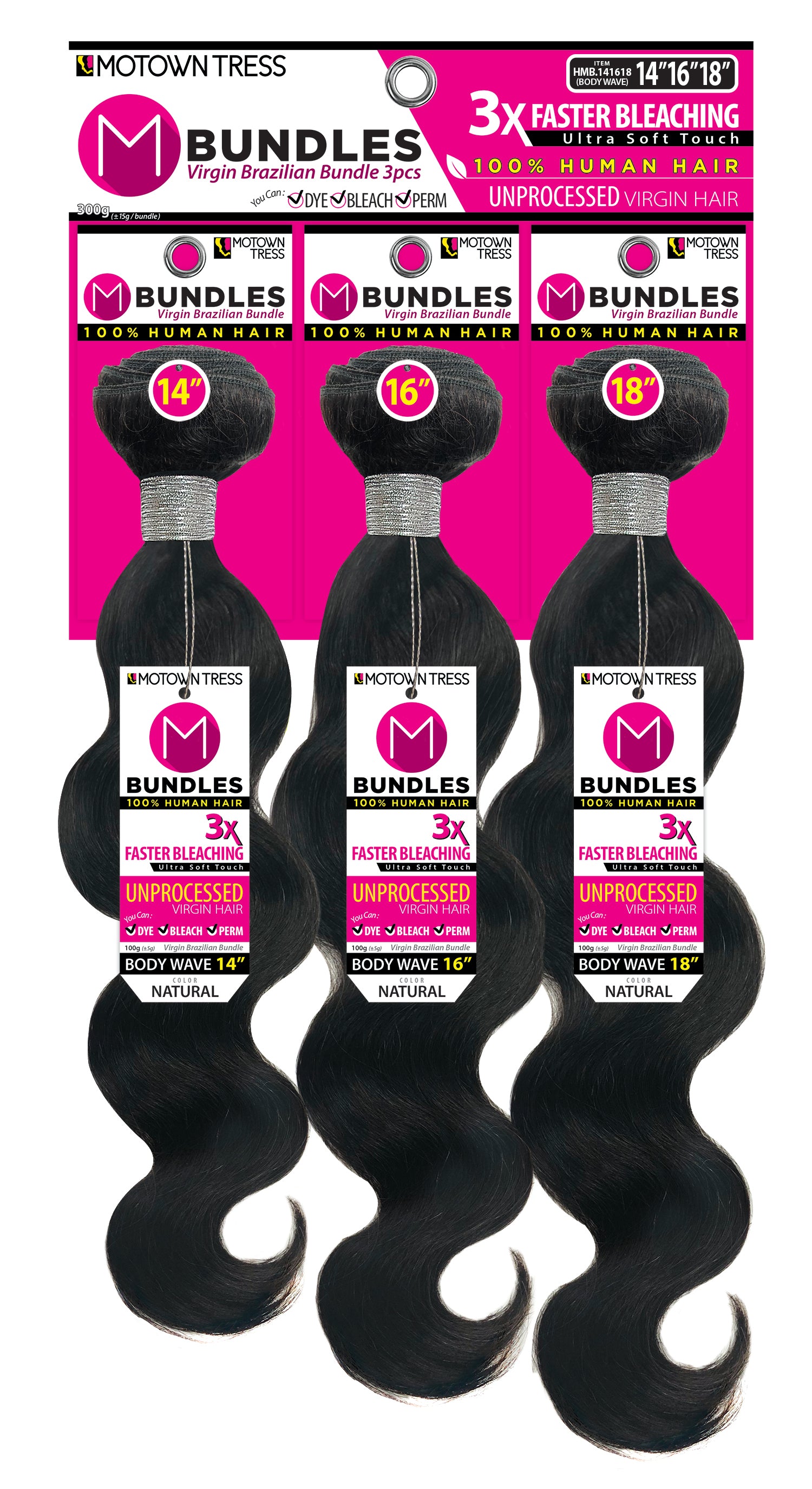 PINK_3PACK BUNDLES BODY WAVE