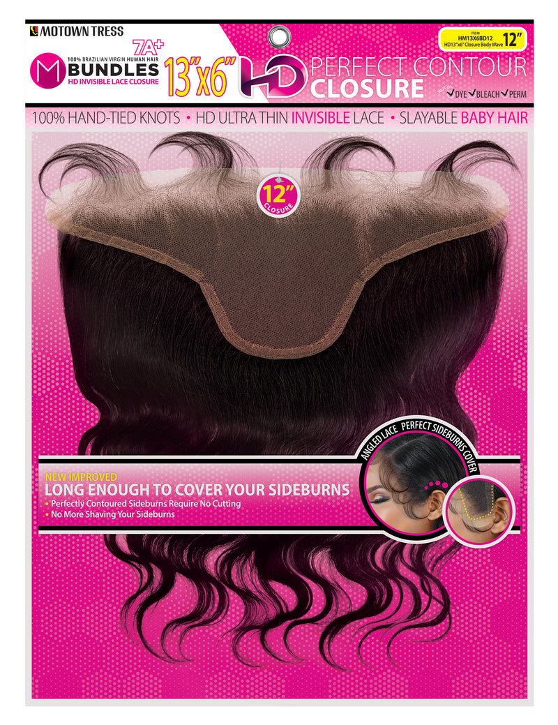 PINK_13"x6" HD PERFECT CONTOUR CLOSURE BODY WAVE