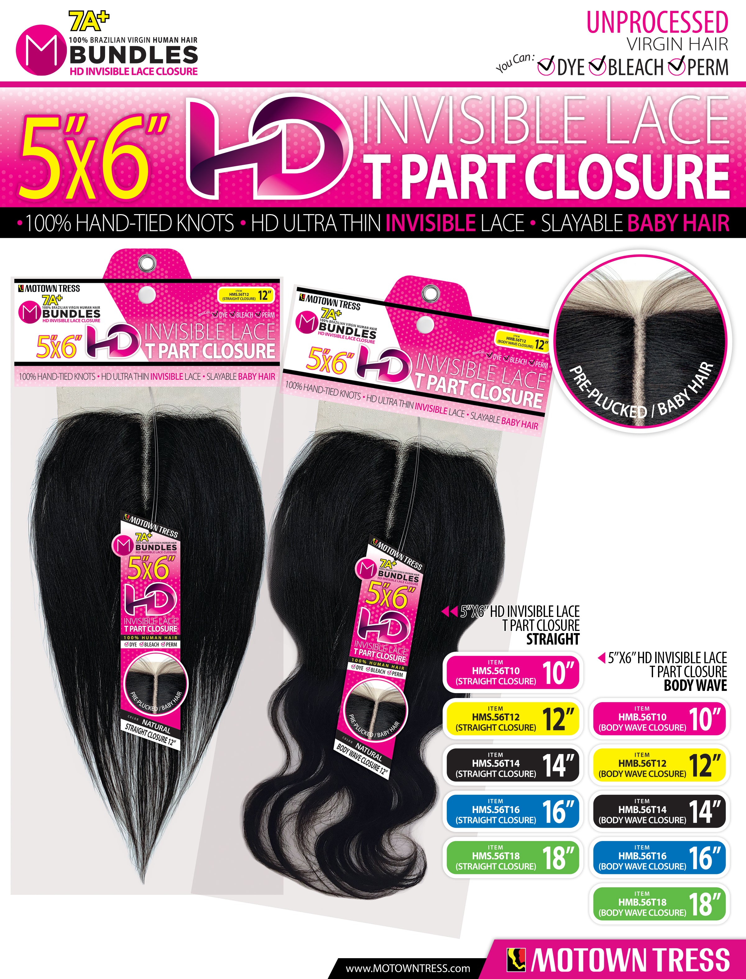 PINK_5"x6" HD T PART CLOSURE BODY WAVE