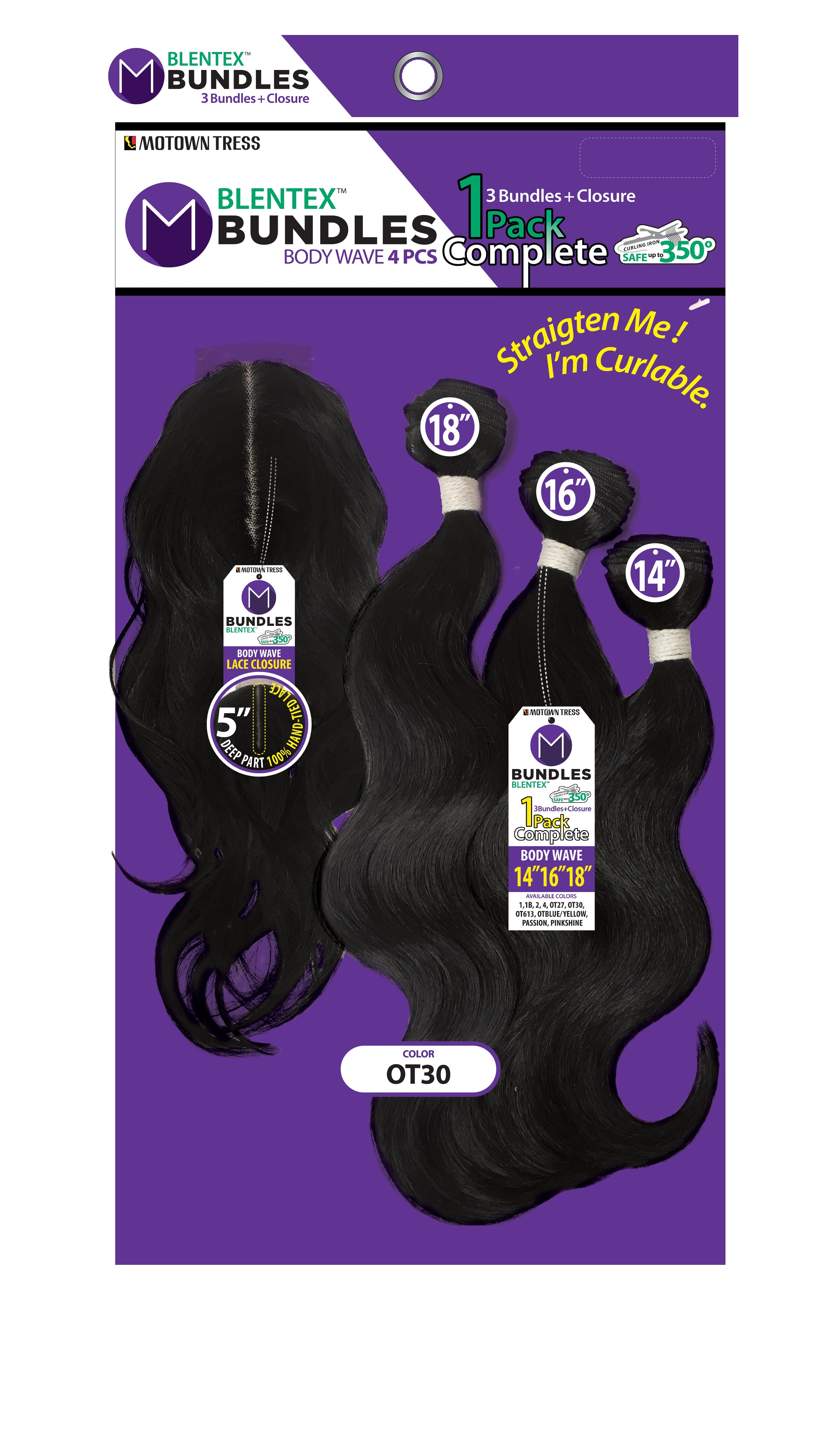 BLENTEX_3 BUNDLES + 3"x5" CLOSURE BODY WAVE