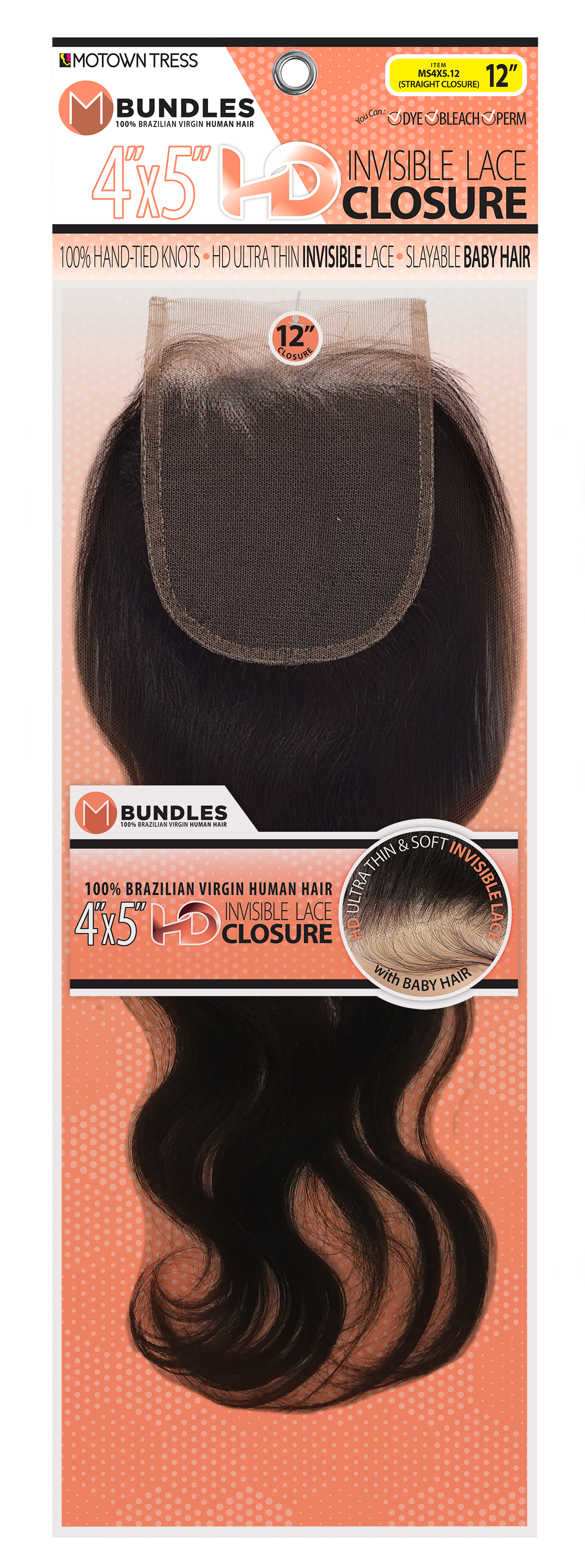 NEON_4"x5" HD INVISIBLE LACE CLOSURE BODYWAVE