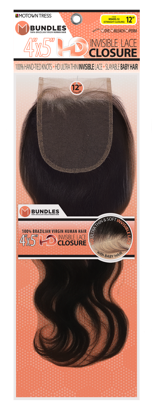 NEON_4"x5" HD INVISIBLE LACE CLOSURE BODYWAVE