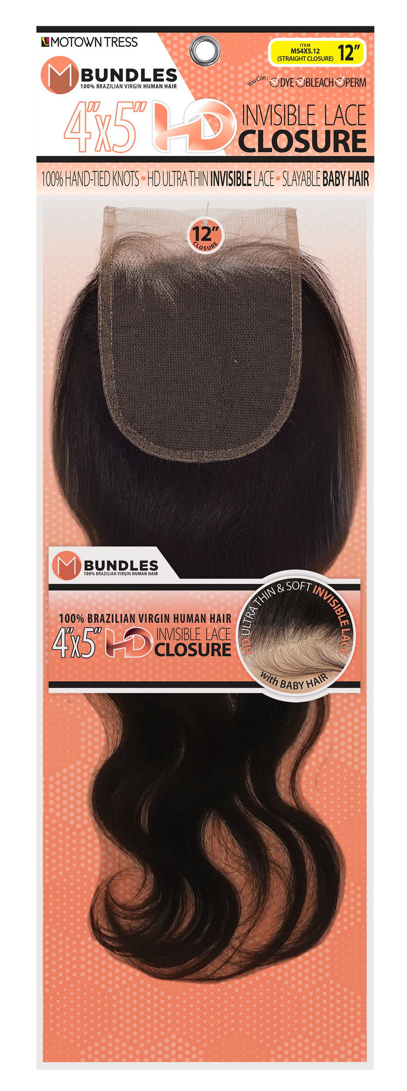 NEON_4"x5" HD INVISIBLE LACE CLOSURE BODYWAVE