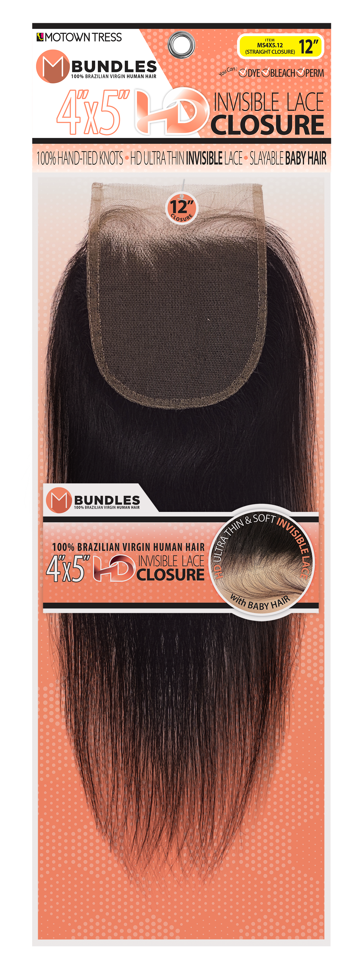 NEON_4"x5" HD INVISIBLE LACE CLOSURE STRAIGHT